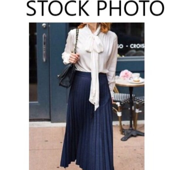 Classic Sateen Midi Accordion Skirt (Size 14-18) - Picture 4 of 5